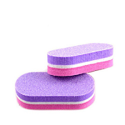 Мини баф с мягкой прослойкой двуцветный (розовый/фиолетовый) 100/180, 4.7*2 см 1шт